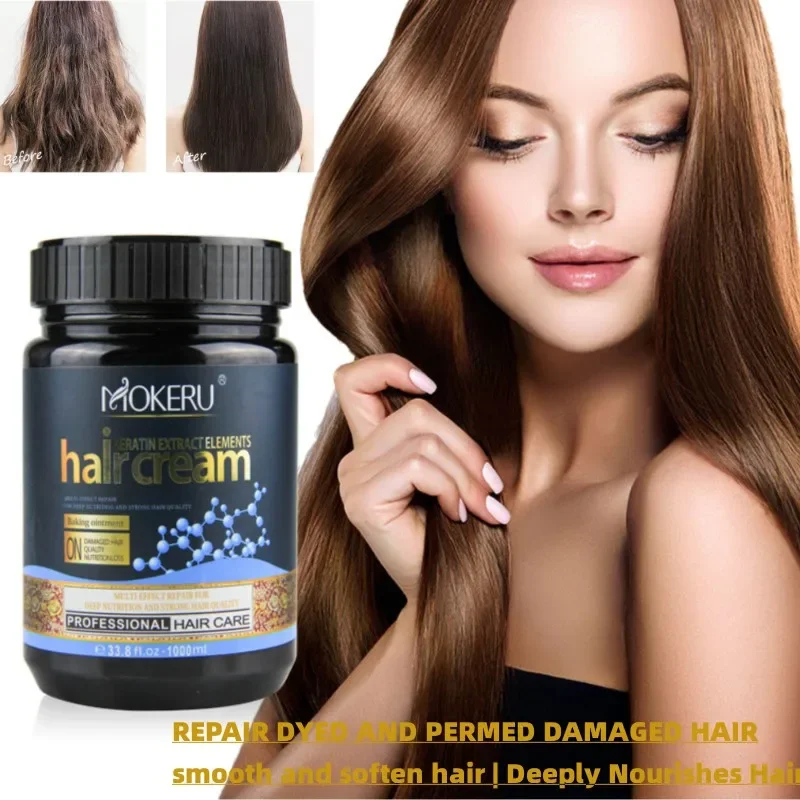 

Keratin Hair Mask 5 Seconds Repair Damaged Hair Quality Improve Rough Restore Soft Hair Salon Conditioner Set 1000ml Shampoo