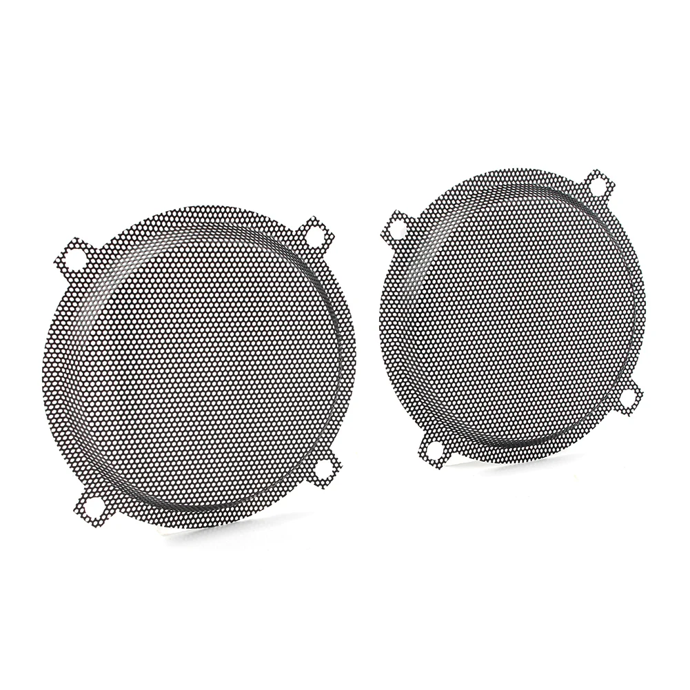 2 pz moto cablato perforato maglia d\'acciaio altoparlante griglie copertura per Harley Davidson Electra Glide 5.25 \