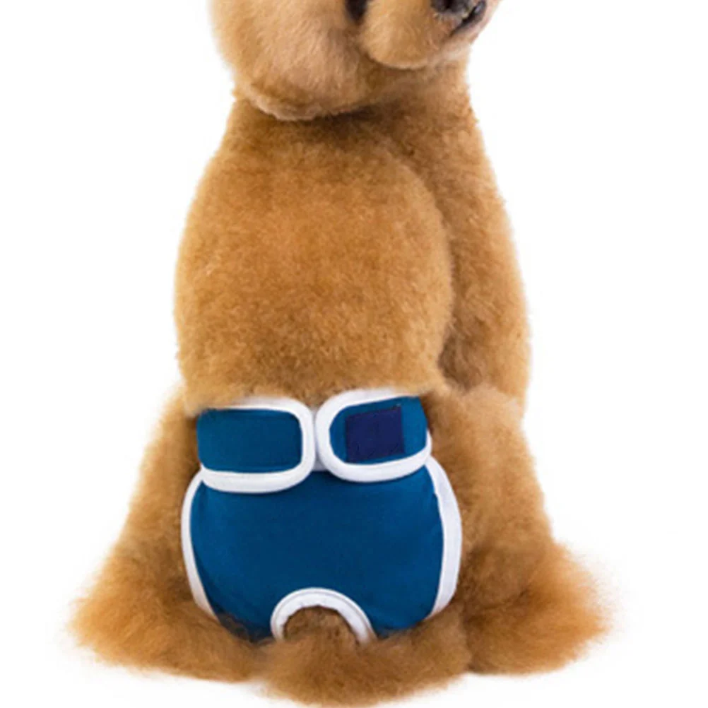 

Dog Physiological Pants Comfortable Cotton Sanitary Blue Size Carpets Floors Home Furnishings Pet Diapers
