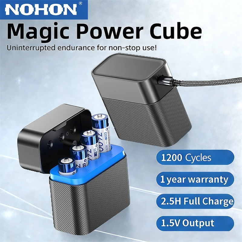 

NOHON New AA 3600mWh Rechargeable Lithium Battery 1300mWh AAA Battery Original Batteries High Capacity for Mouse Remote Control