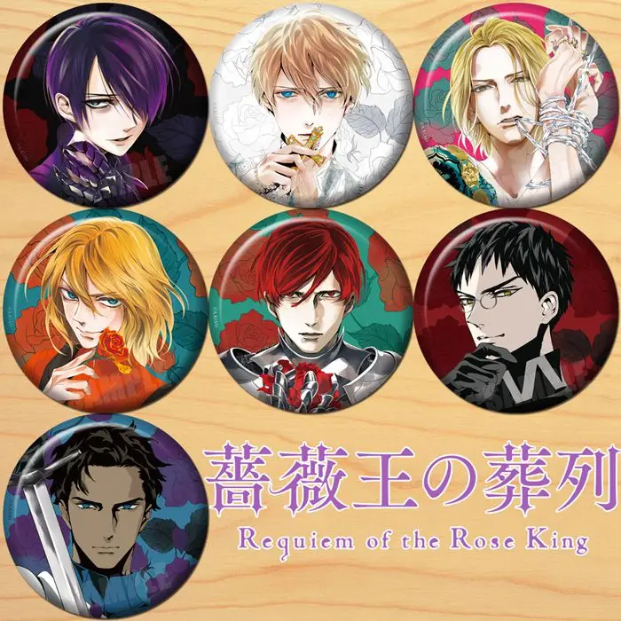 58mm Anime Requiem Of The Rose King Badges Brooch Icons