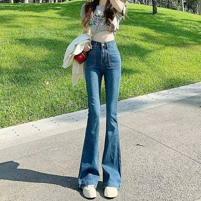 

Jean Women'S Trousers Woman Clothing Office Work Business Formal Female Denim Fashion Comfortable Elegant Chic Basic Simple