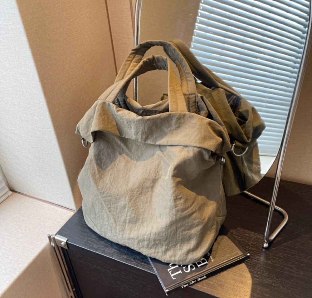 

Женская сумка через плечо, парусиновая сумка большой вместимости, ткань Оксфорд, модная повседневная студенческая сумка, маленькая квадратная женская сумка