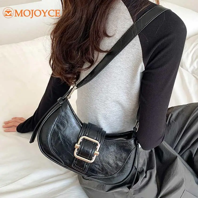 Luxury Women Bags Brands Y2K Contrast Color Trend Underarm Bags High Quality Armpit Bags PU Leather Handbag Ladies Shoulder Bags