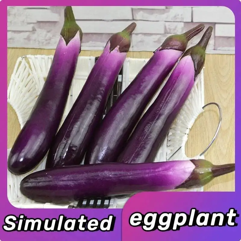 

1PCS Pu Simulation Cuke Cucumber Eggplant Model Artificial Decorations Kitchen Decoration Props Foam Vegetables