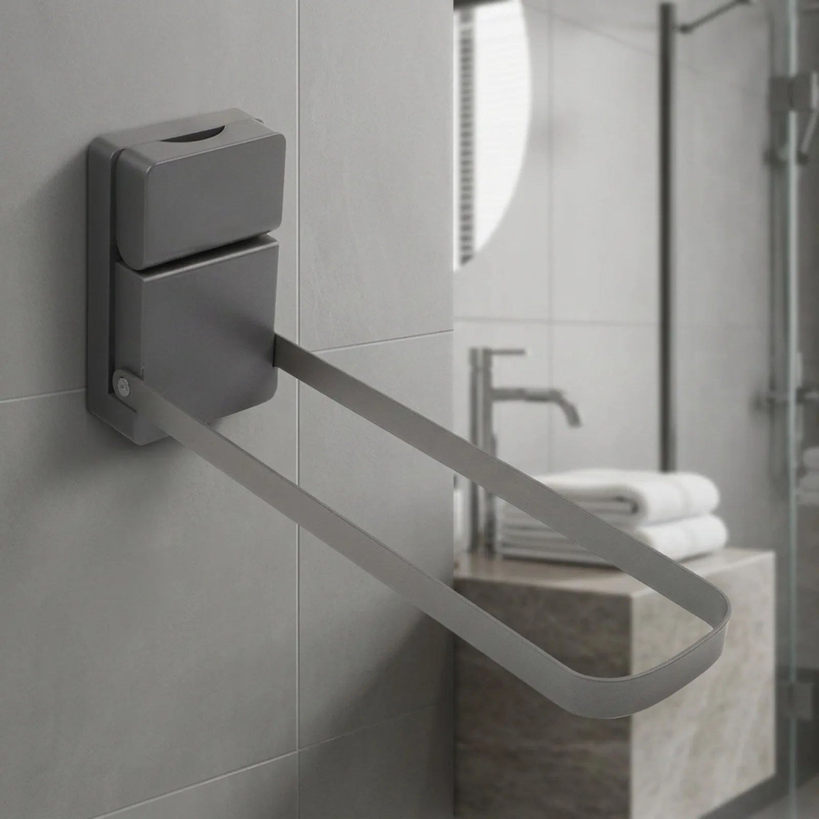 Suction Cup U Shaped Clothes Drying Rack Wall Mounted Foldable Space Saving Organizer for Bathroom and Kitchen