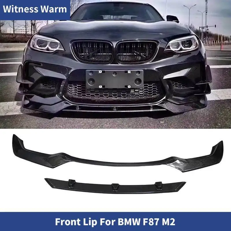 Mathiateurs de pare-chocs avant en fibre de carbone Frp pour BMW, kit de carrosserie de voiture, Jules Spomicrophone, BMW Série 2, F87, M2, 2015-Up