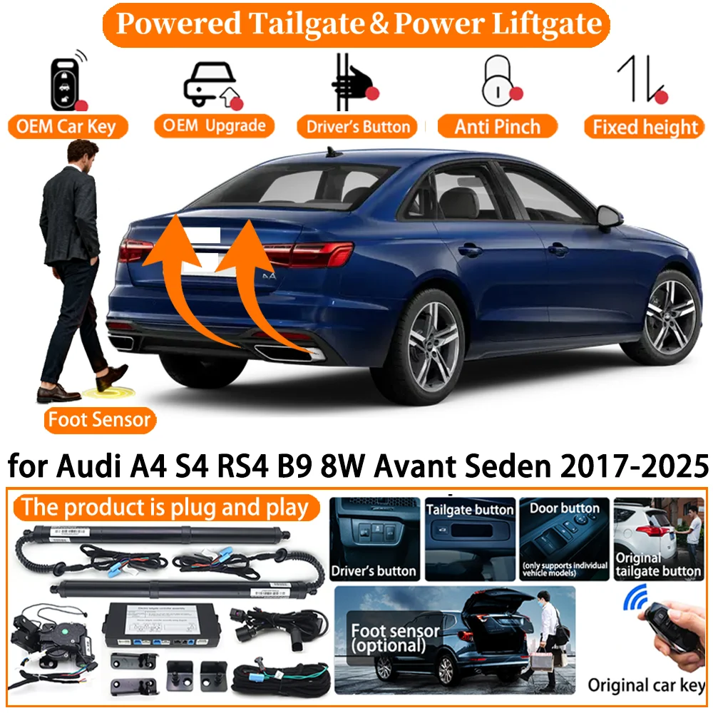 

Car OEM Powered Tailgate system for Audi A4 S4 RS4 B9 8W Avant Seden 2017-2025 Auto Electric Power Tailgate Tail Gate Lift kit