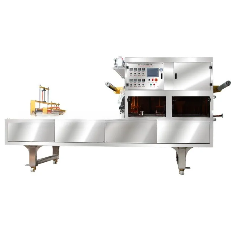 Plastic box canning and sealing machine, continuous filling and sealing machine, fresh-locking box laminating machine
