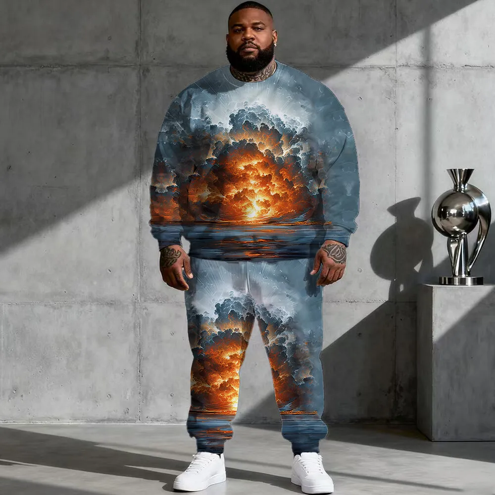 

Комплект мужской толстовки больших размеров S-9xl: Visual Pop — 2 предмета Bold-Chic, мягкая теплая ткань, высокоударный графический принт G