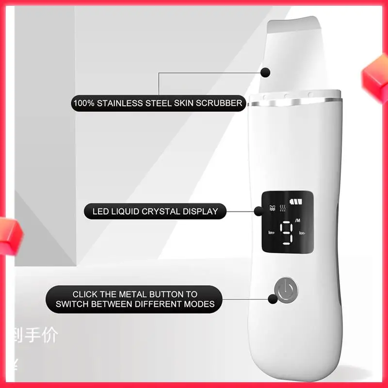 【Newly】Instrument Ultrasonic Facial Blackhead Resurfacing Machine- Beauty Cleansing Tool For Clear Skin