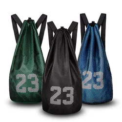 Sports Fitness Bag Volleyball Net Bag Sports Bag Lightweight Drawstring Backpack Football Pocket Basketball Bag