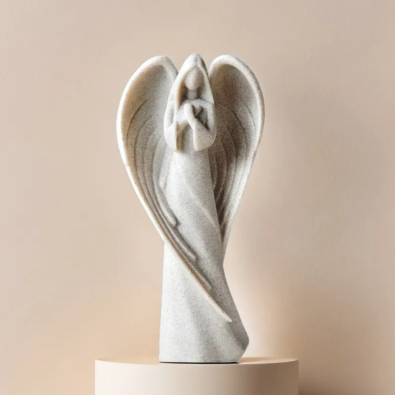 Vilead Retro Angel Figurines Resin Sculpture Stattue Living Room Home Bedroom Decoration Accessories Garden Office Desk Decor