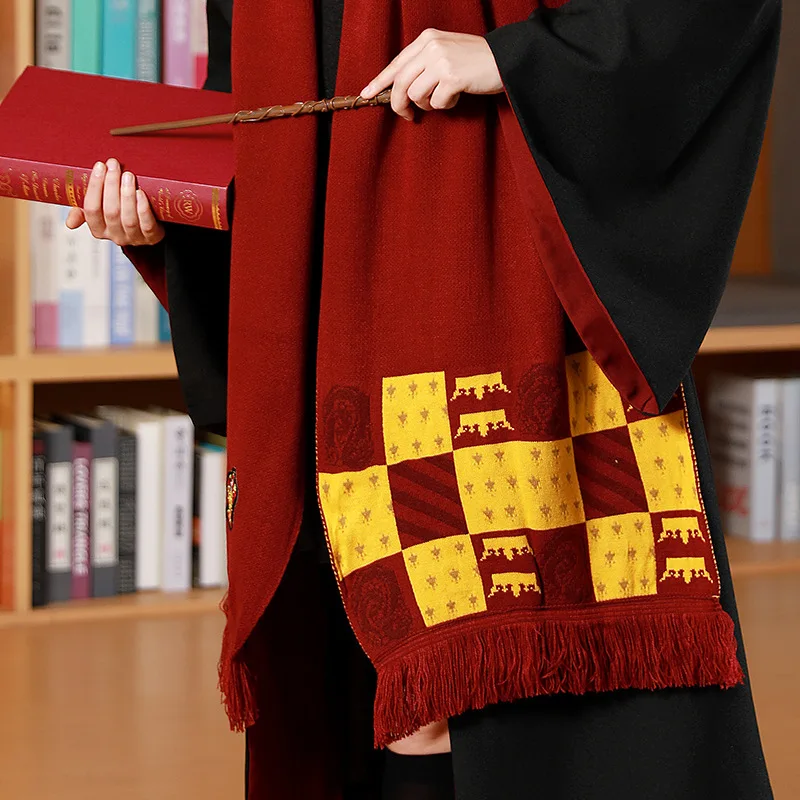Shawl Gryffindor Slytherin Thickened Warmth Halloween Party Cosplay Scarf Decoration Gift Toy Around Harris Movies view 4