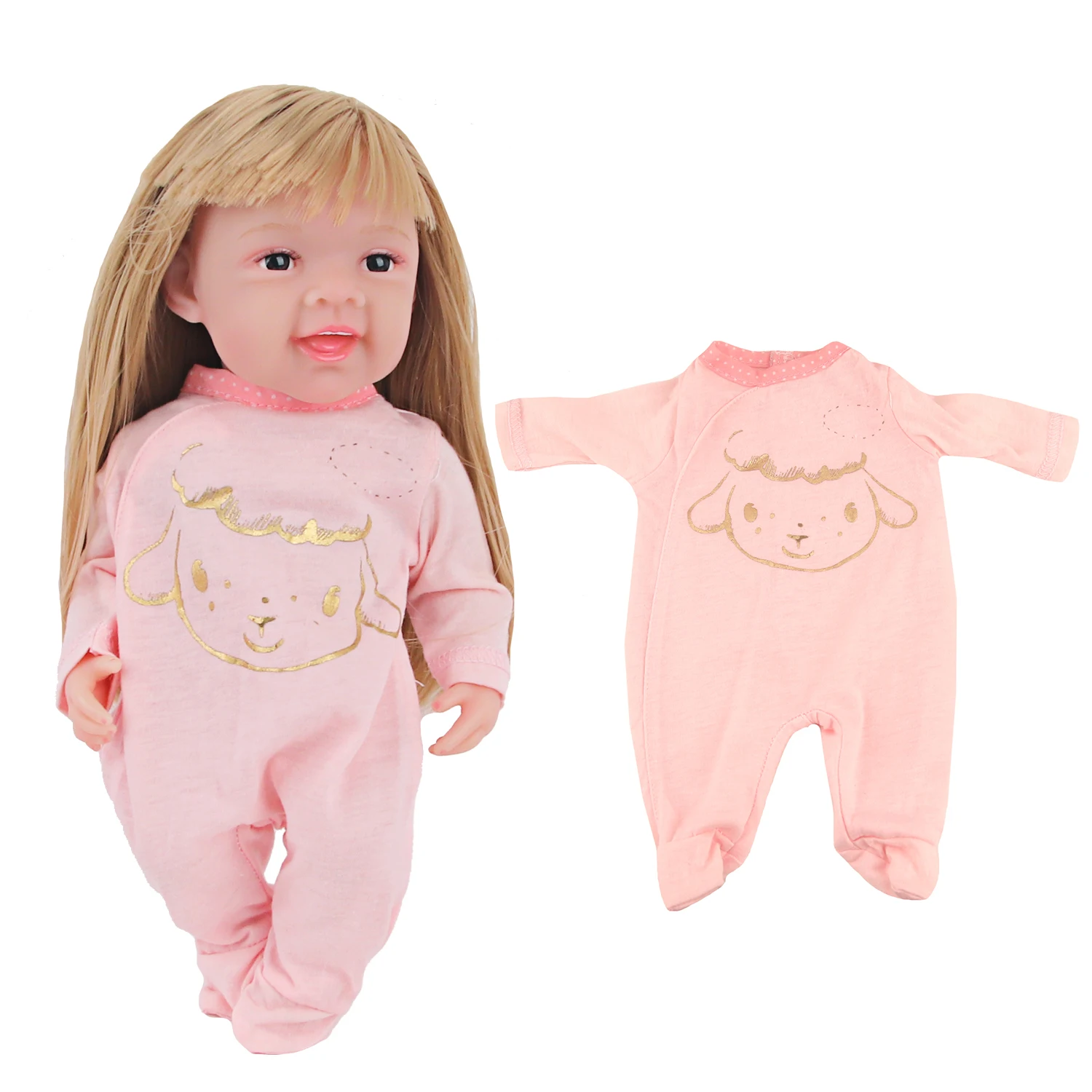 

30Cm Reborn baby Doll Clothes Outfit Pink Sheep Clothes For 12 Inches New Born Doll Lifelike Girl Doll DIY Playing Gifts
