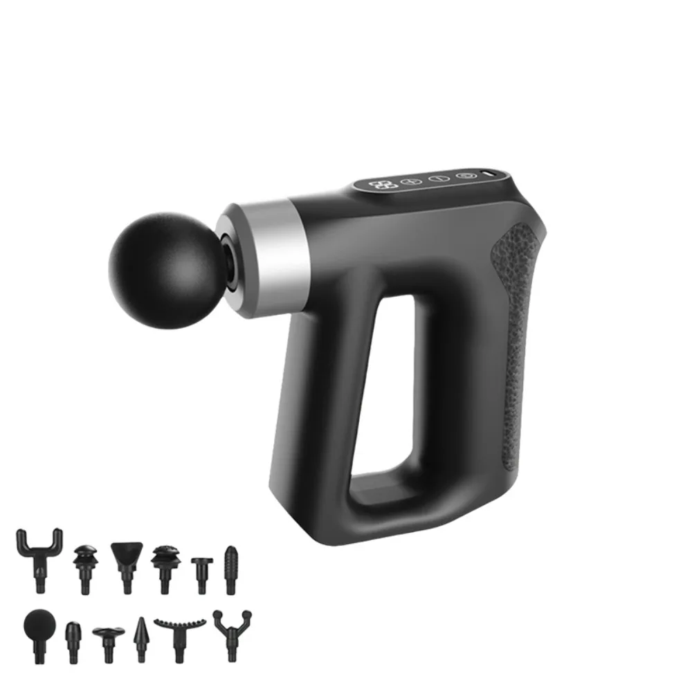 

High Frequency Electric Muscle Massager Handheld with 12 Replacement Heads Body Deep Tissue Massager LCD Screen Low Noise