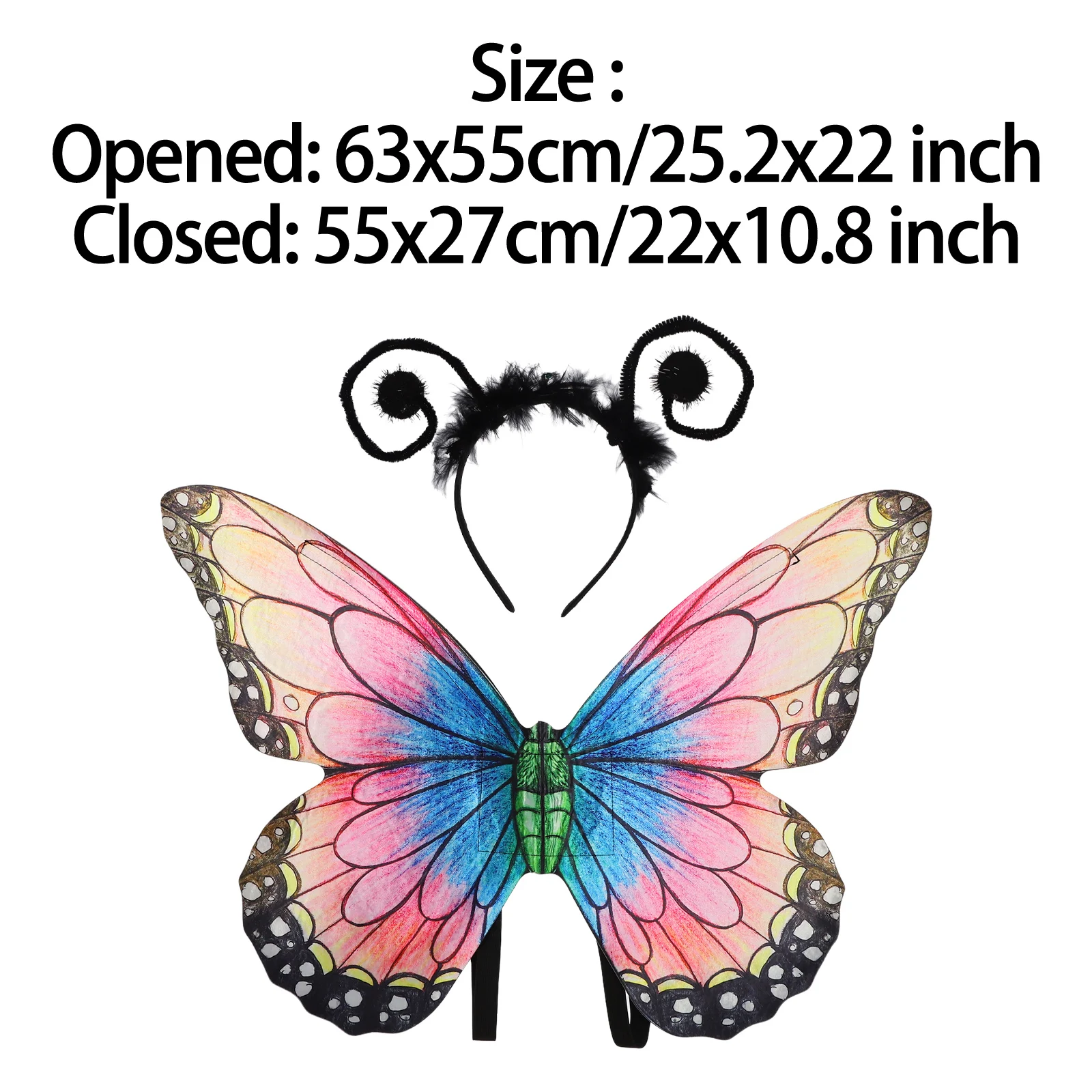 Fiore Farfalla Fata Ali da elfo Colori vivaci Ali Accessorio per costume cosplay di Halloween Prestazioni di laurea Puntelli per palcoscenici Ala