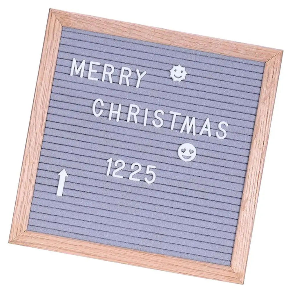 

Letter Board with 340 Interchangeable -ten'' x 10'' with Oak Frame and Felt Memo