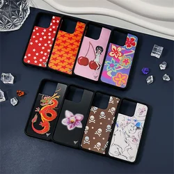 Wildflower 3D Five-pointed Star Phone Case for iPhone 16 15 14 13 Pro Max Plus WF Skull Cute Flower Dragon Cartoon Cover Funda