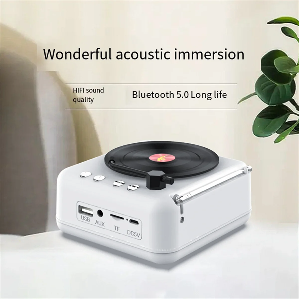 Manovo Portable Bluetooth Speaker Mini Music Bass Speaker Outdoor Wireless Amplifier Subwoofer Speaker Radio Black