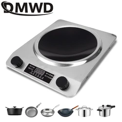 Electric Induction Cooker Waterproof 3500W High Power Concave Stove Hotpot Cooker Intelligent Home Commercial Hot Pot Cookware