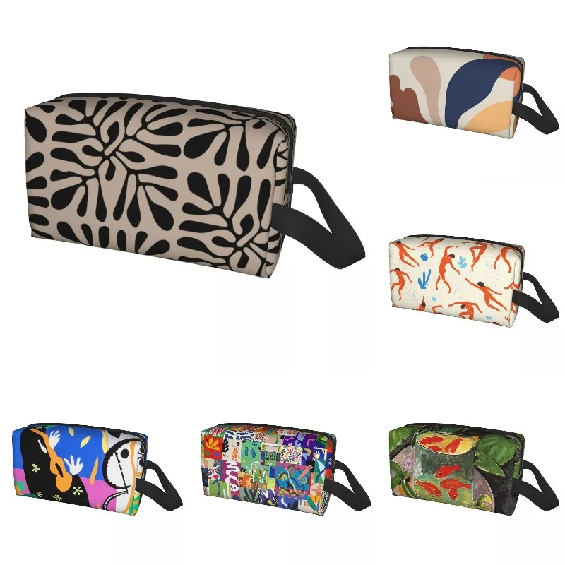 

Custom Henri Matisse Toiletry Bag Women Acanthus Abstract Pattern Makeup Cosmetic Organizer Ladies Beauty Storage Dopp Kit Box