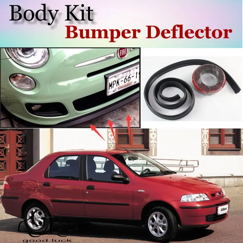 Bumper Lip Deflector Lips For Fiat Albea / Siena 2002~2012 Front Spoiler Skirt For TopGear friends Tuning / Body Kit / Strip