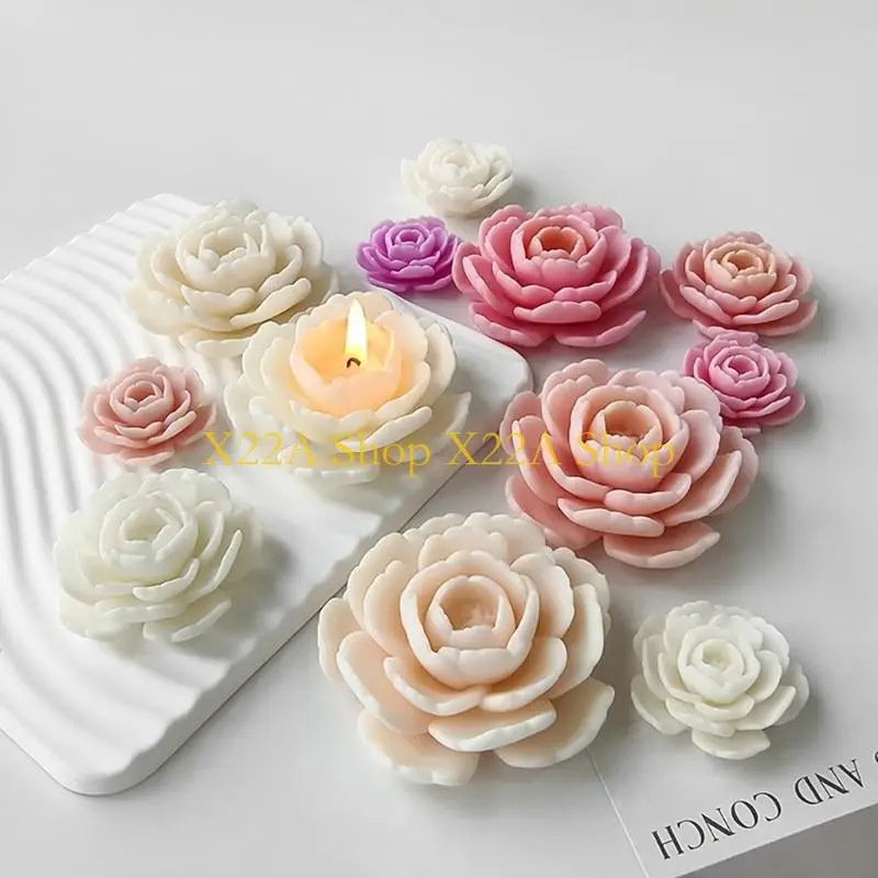 Molde silicone Camellia Flower Mousse Fondant Cake Baking Mold