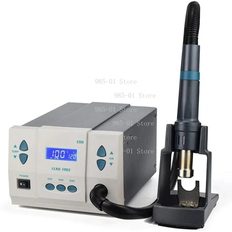 861DW Hot Air Rework Station, LCD Display, Auto Sleep, Cyclone & Direct Wind Conversion, 1000W