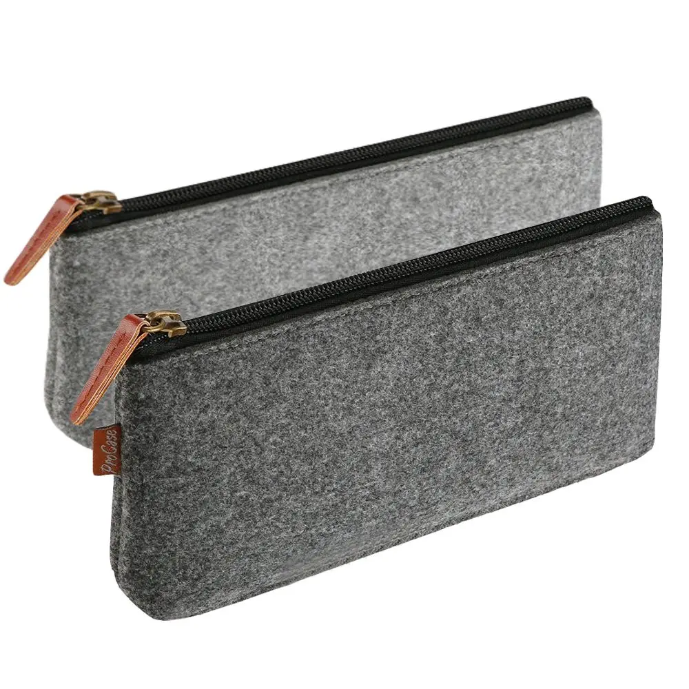 High Quality Portable Pencil Case Felt Large Capacity Pen Bags Durable Stationery