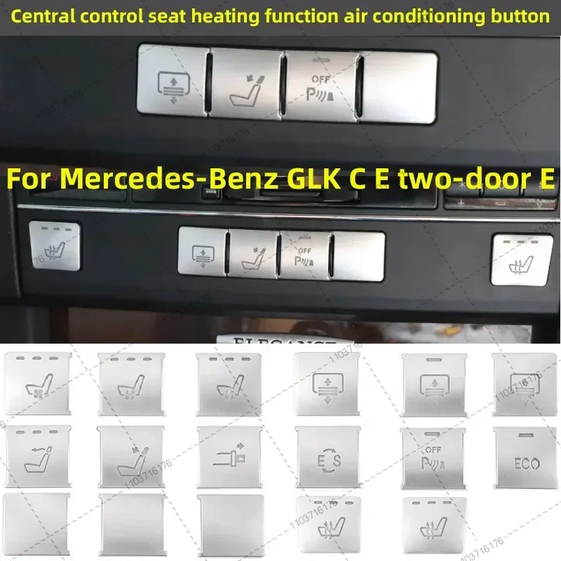 Car Console Air Conditioner Function Buttons Trim Sticker For Mercedes Benz C E GLK220 X204 C180 GLK300 E260 W204 W205 W211 W213