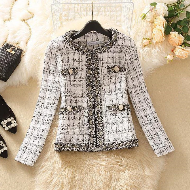 

Fashionable and Elegant Wool Coat for Women 2023 New Korean Short Autumn High Quality Long Sleeved Cardigan Women's Jacket