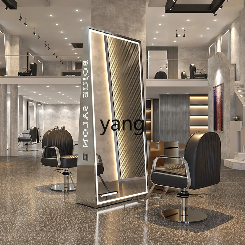 LMM صالون حلاقة مرآة طاولة من الأرض إلى السقف مرآة صالون حلاقة من الفولاذ المقاوم للصدأ خاصة
