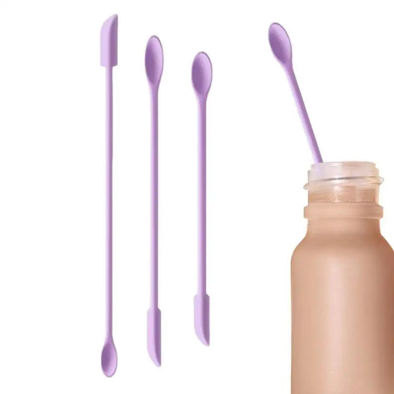 Makeup Spatula Double-Headed Scraper Silicone Small Tip Cosmetics Foundation Cream Mini Dig Spoon Beauty Care Accessories