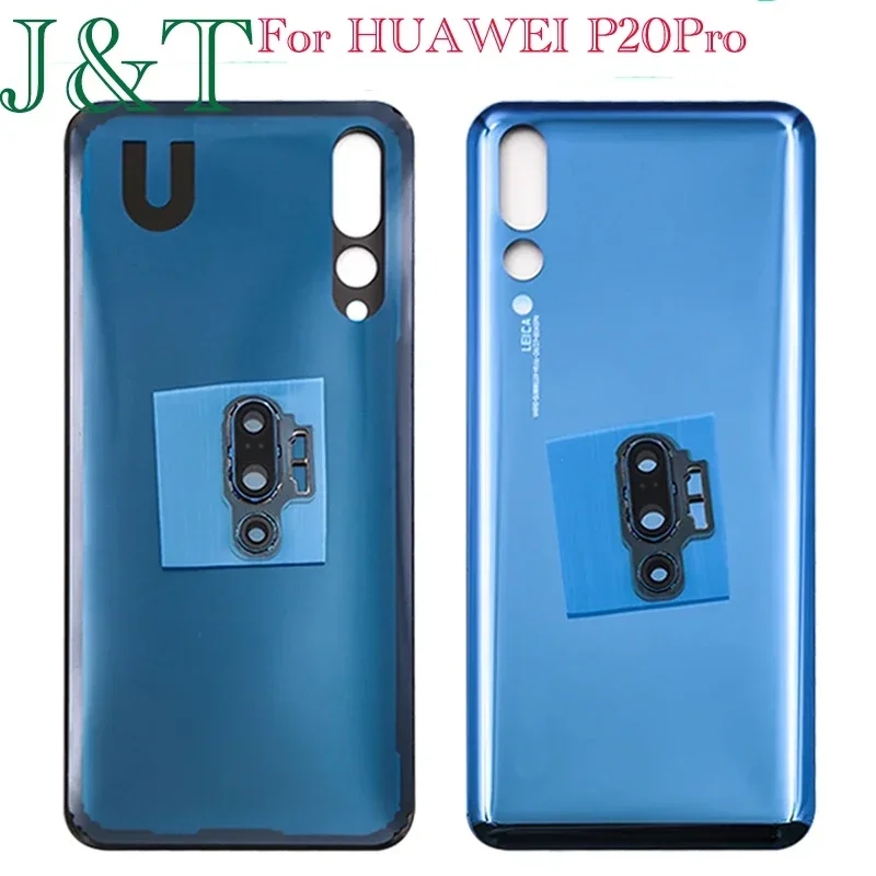 For Huawei P20 Pro Battery Back Cover 3D Glass Panel P20Pro Rear Back Door Battery Housing Case Camera Lens Adhesive Replace