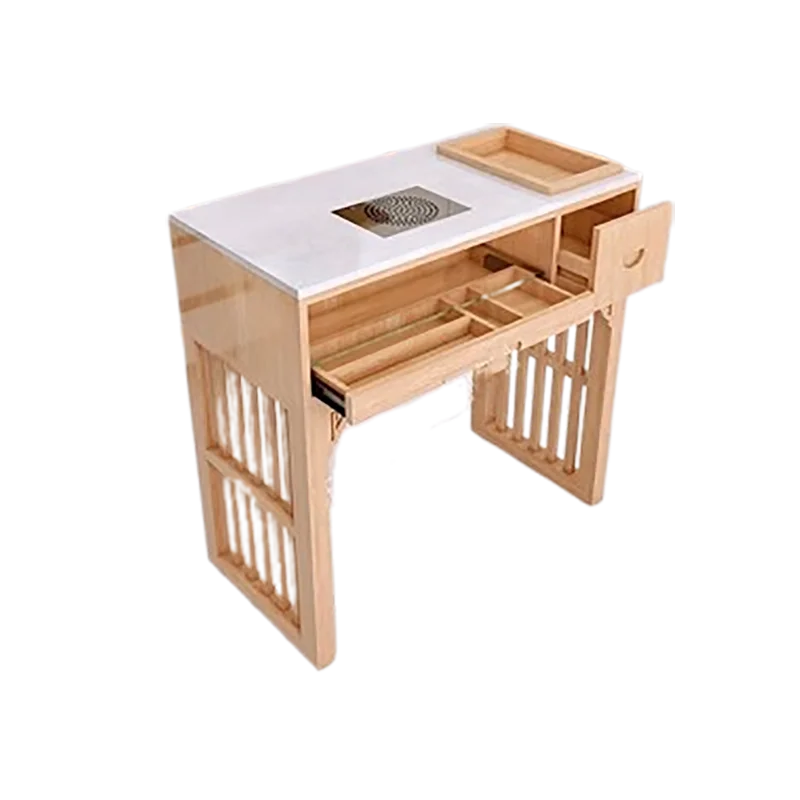 #Premium With Dust Collector Nail Table Multifunctional Rustic Elegant Classic Manicure Table Beauty Commercial Mesa Furniture