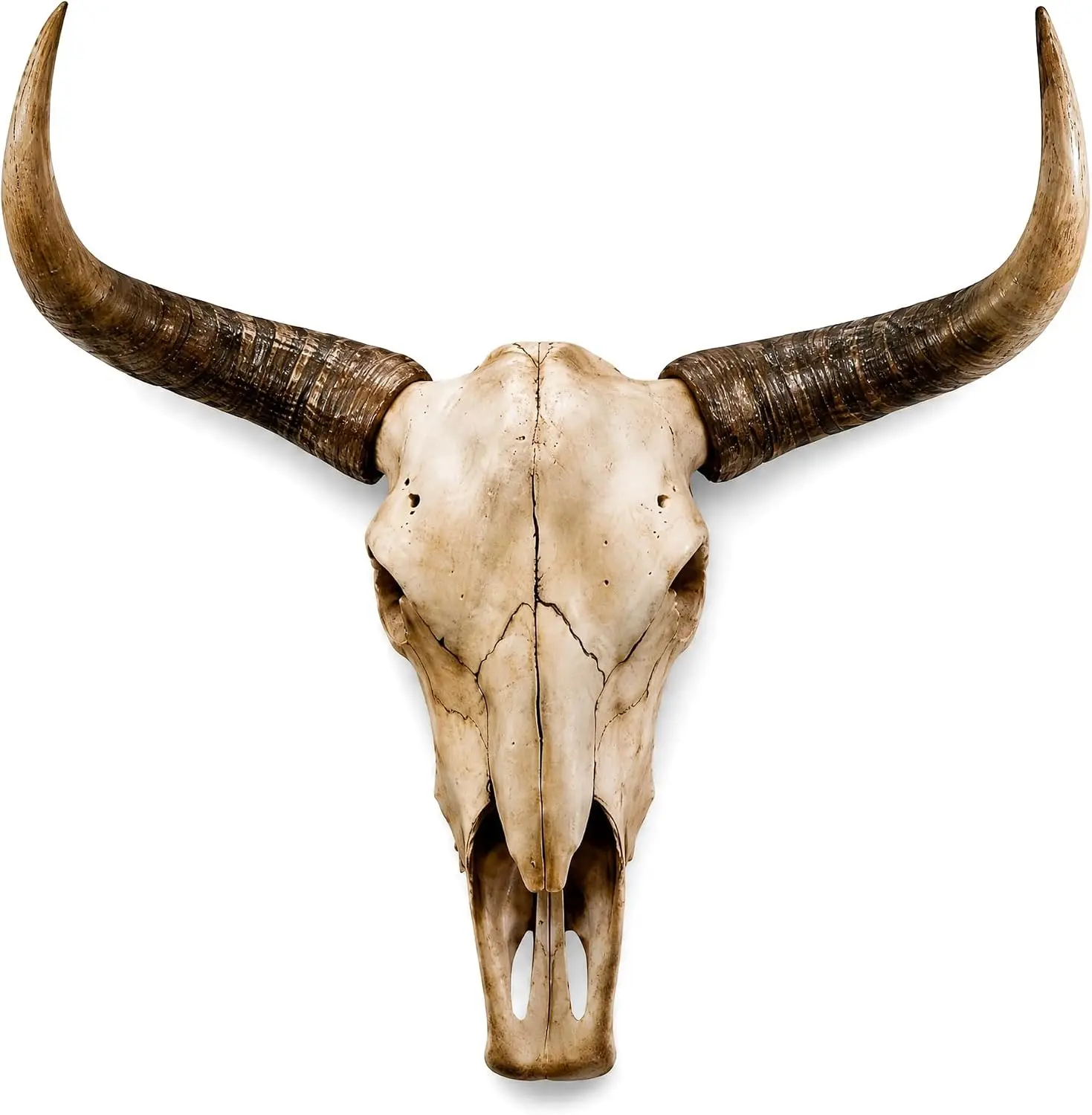 Faux Taxidermy Long Horn Cow Skull Wall Decor, Cow Skull Wall Hanging, Animal Head Wall Art, Cow Skull Wall Mount Decoration