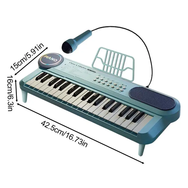 Kinderen toetsenbord speelgoed 37 toetsen muziek toetsenbord speelgoed interactief leren pianotoetsenbord kinderen toetsenbord speelgoed met microfoon voor vroeg