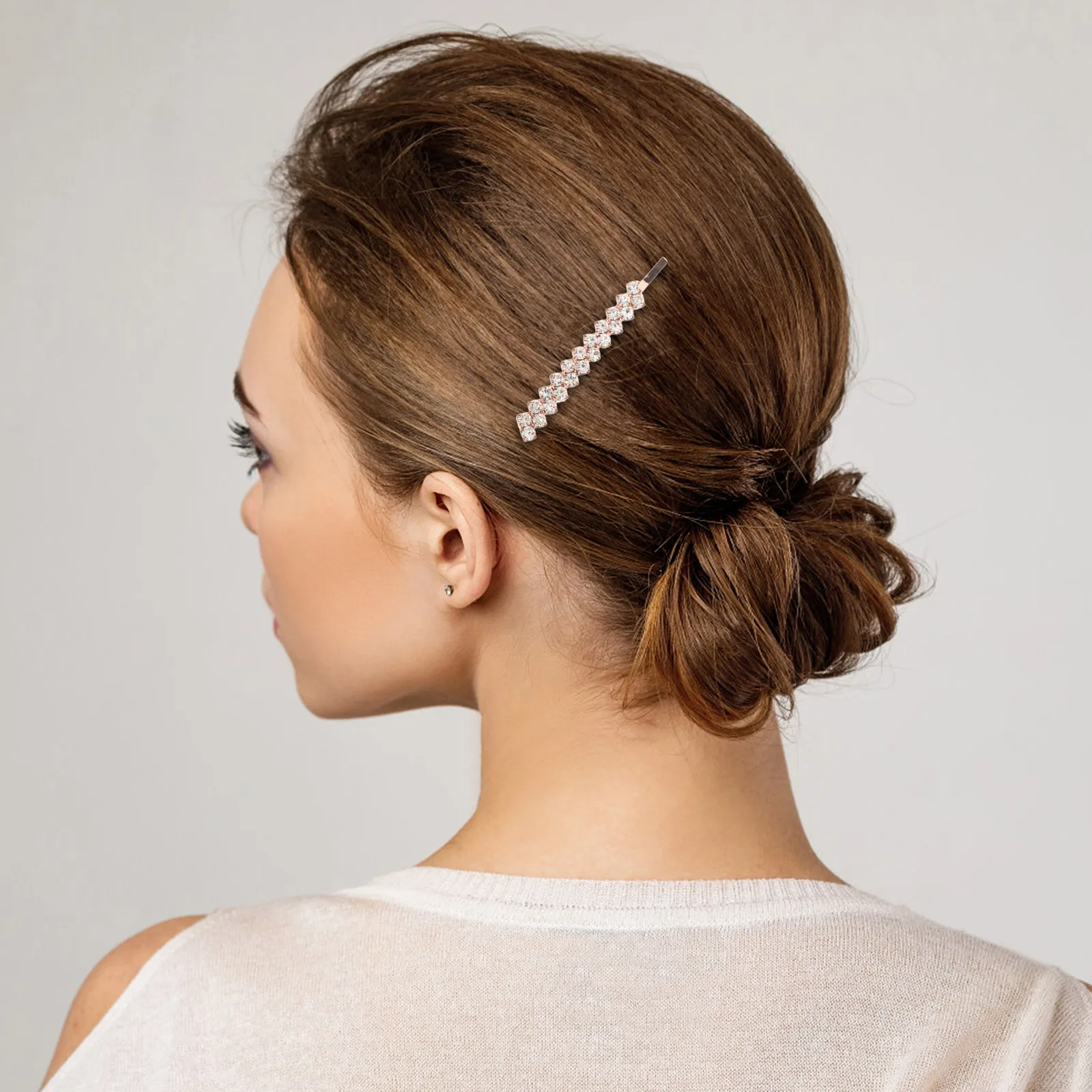 

Crystal Hairpin Clip Rhinestone Barrette Retro Decorations Shiny Metal Accessories Bobby Pins Women Stylish Hairpins