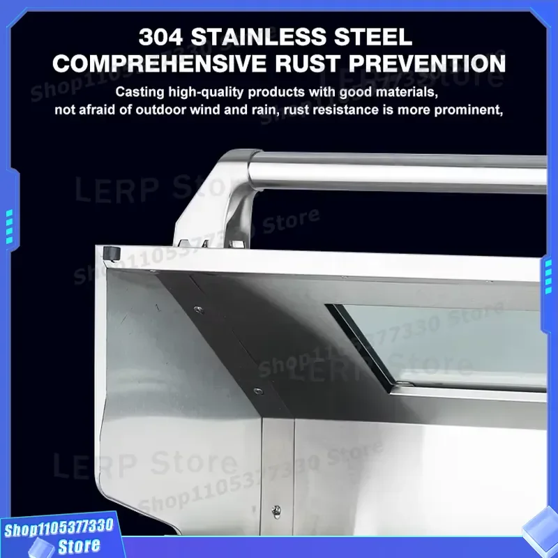 304 Stainless Steel Mixed Gas Charcoal Grill Custom Panel Embedded Design for Patio Kitchen Home Party Outdoor Cooking System