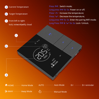 Tuya WiFi Smart Thermostat Electric Heating Switch for Boiler 100-240V Work with Alexa Google Assistant Voice Control
