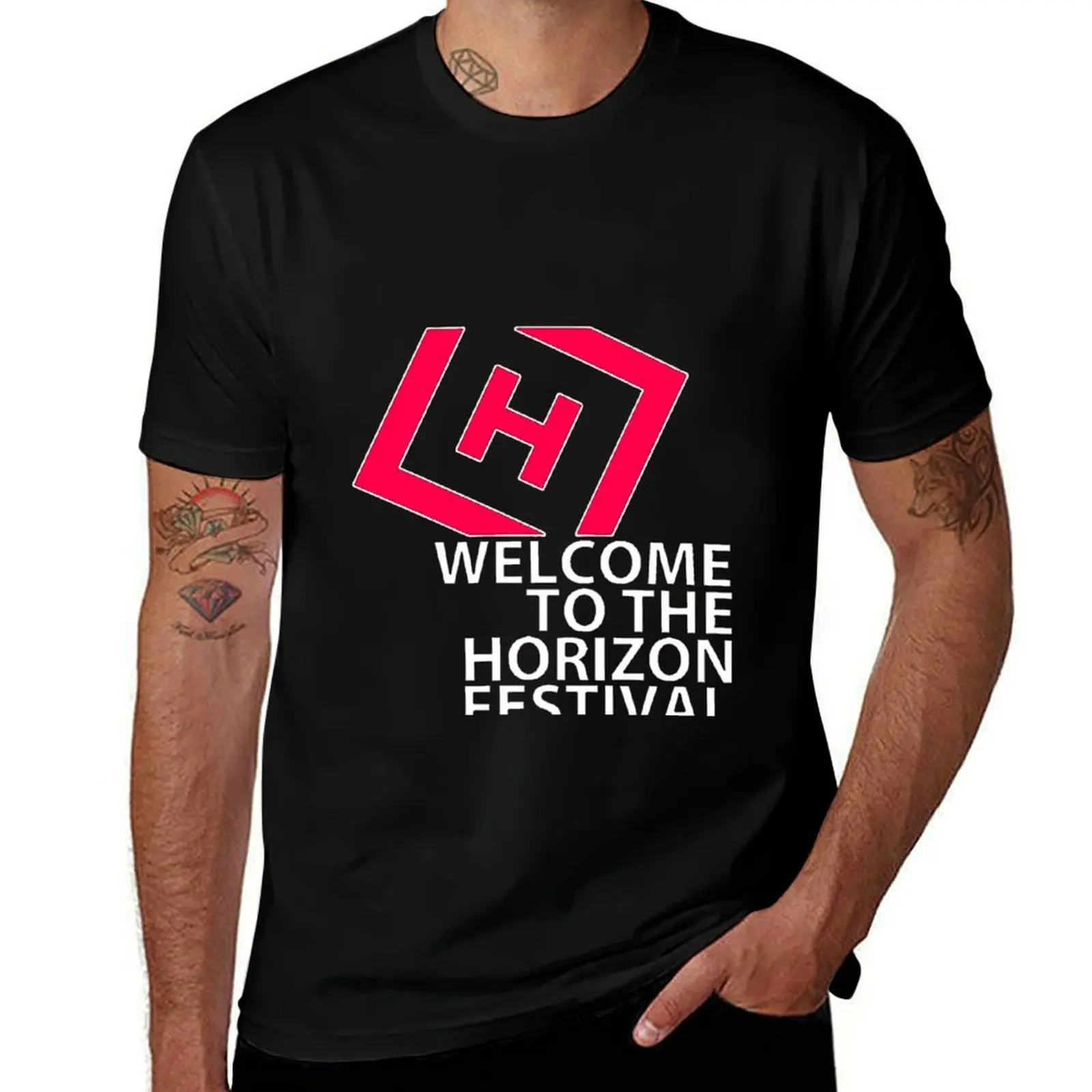 HORIZON-FORZA-15 تي شيرت رجالي جرافيك تي شيرت رجل تي شيرت للرجال عادية