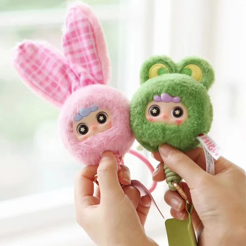 MINISO New MIGO Plush Toy Lanyard Trendy Blind Box Hanging Pendant Mobile Phone Chain Crossbody Neck Strap Anti-Loss With Spacer