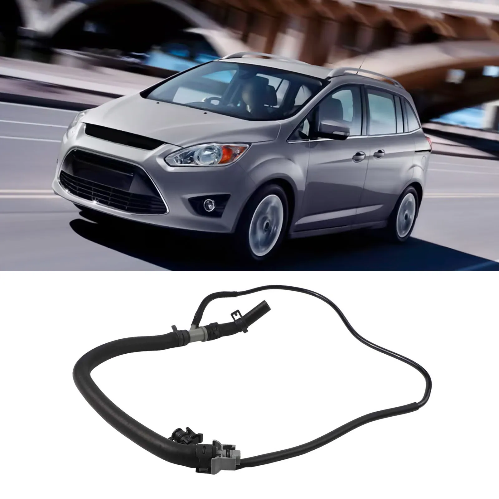 1829702 Radiator Coolant Overflow Hose for Ford For Focus For Mk3 2012 2014 Compatible with EcoBoost Engine Codes