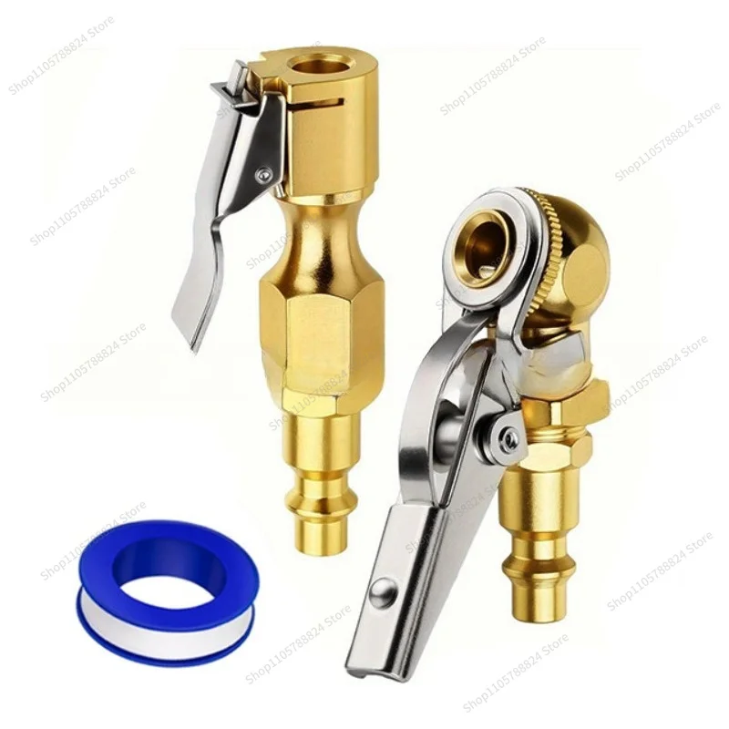For Brass Inflation Head 1/4NPT Male Quick Coupling Hose Tire Auto Repair Inflator Air Tool