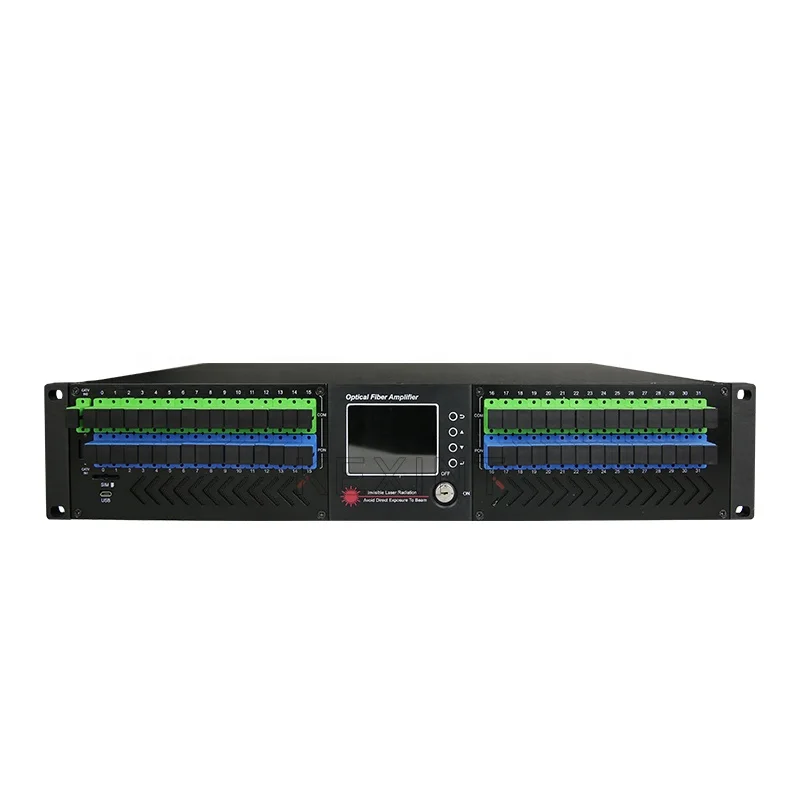 KEXINT High Power 1550nm 2U PON WDM GPON Solution CATV 12 24 36 Ports Optical Fiber Amplifier