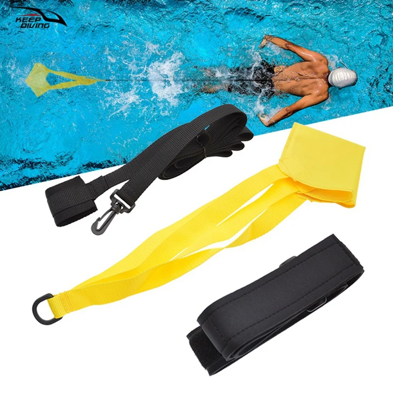 Swimming Training Equipment Parachute Adjustable Waterproof Swimming Training Belts With Resistance Parachute For Kids