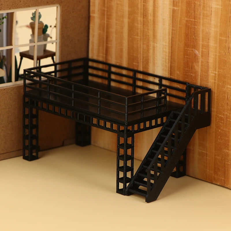 Modello di espositore con struttura in acciaio Diorama in scala 1/64 Modello di scena con piattaforma a due livelli Modello di garage per auto Accessori per visualizzazione di scene