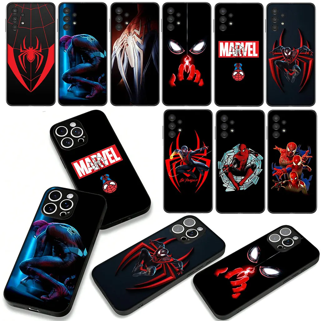 Чехол Super Hero Marvel Spider Man Spiderman для OPPO A40 A60 A80 A18 A16 A17 A38 A78 A79 A54 A57 A58 5G A3 Pro A96 A15 A12