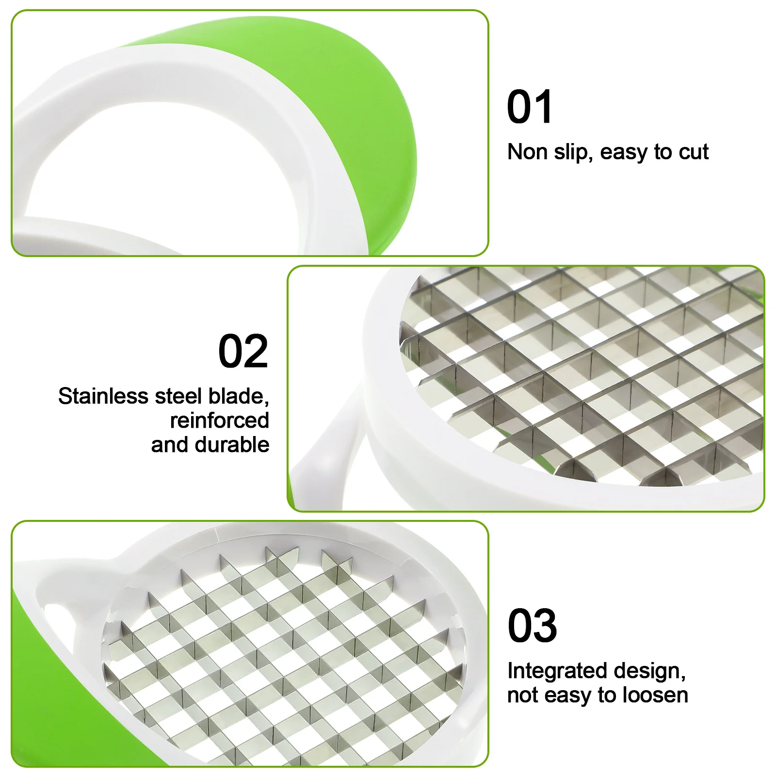 1 stks Keuken Aardappel Snijmachine Handleiding Rvs Franse Fry Cutter Fruit Groente Rasp Compact Praktisch Hulpmiddel